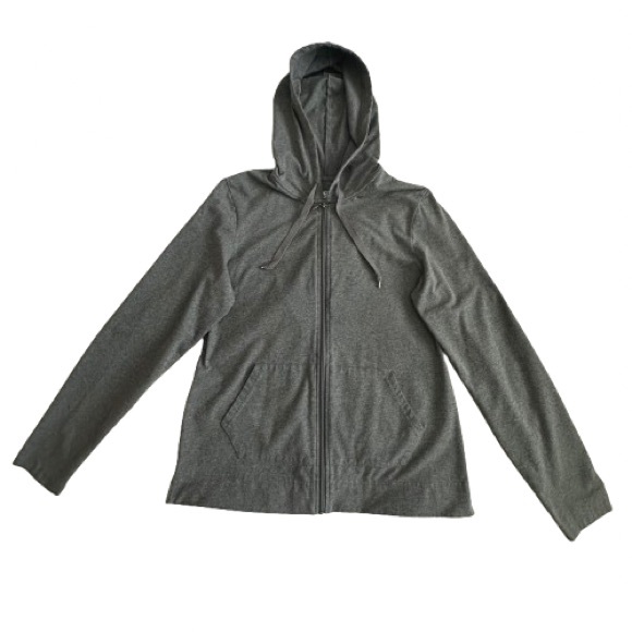 Athletic Works Girl's L (12-14) Gray Zip-Up Sporty Athletic Long Sleeves Hoodie - Picture 4 of 16